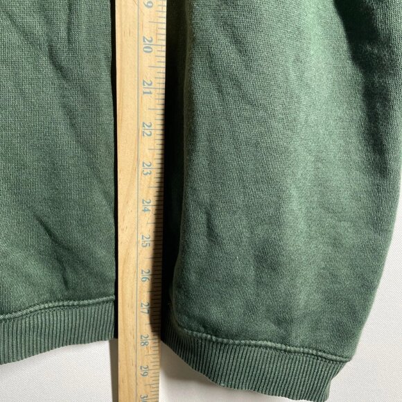 Aerie Womens Mystical Green Drop Shoulder Getaway Quarter Snap Sweatshirt Sz XL - Picture 7 of 8